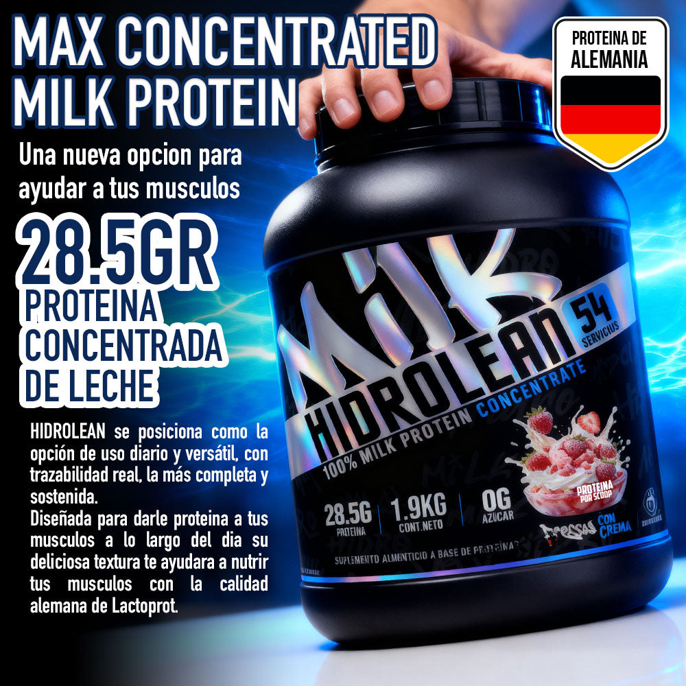 2X HIDROLEAN 28.5GR proteina - 1.9kg Whey Protein + SHAKER + ENVIO GRATIS
