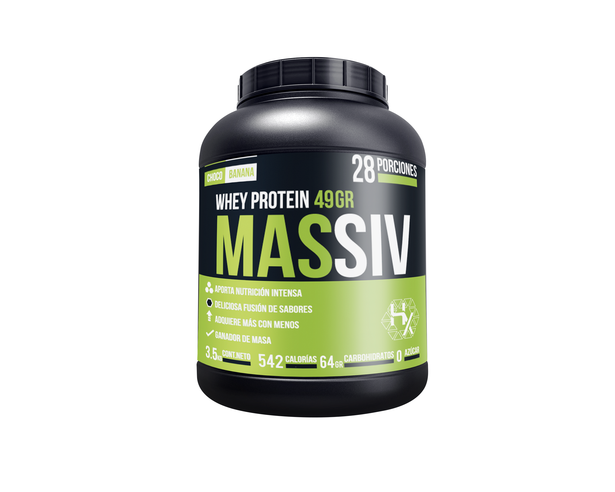Massiv 3.5 kg - Sabor CHOCOBANANA: proteina + Carbohidratos