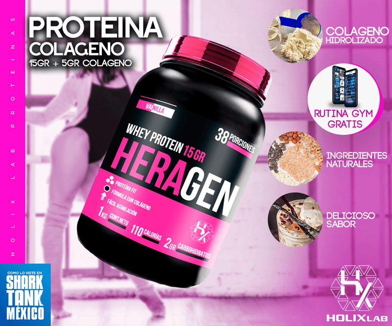 HERAGEN 1kg - Proteína + Colágeno