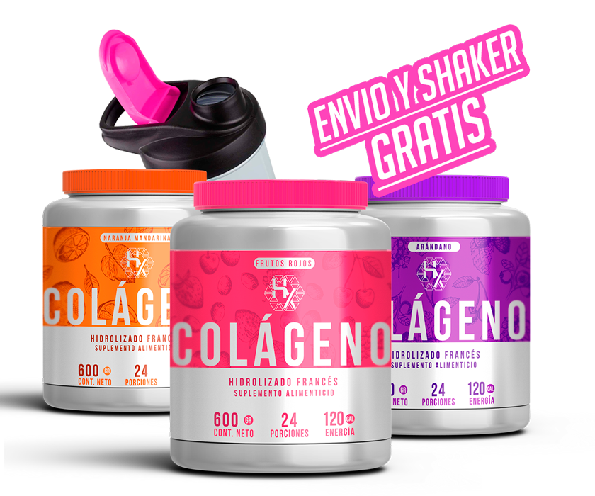 PAQUETE DE 3 COLÁGENO DE 500gr + SHAKER