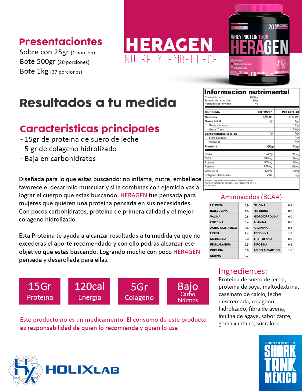 TONIFICA PACK: 2 Heragen 500gr + Colágeno 600gr + Shaker