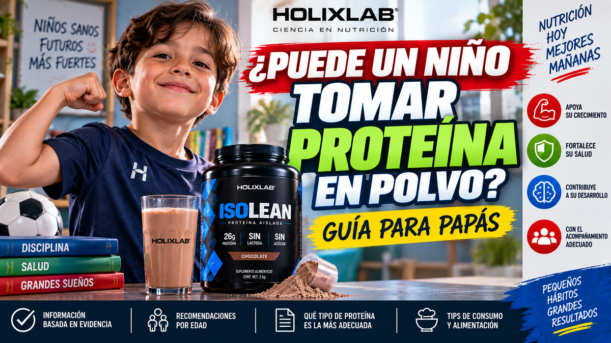¿Puede un niño tomar proteína en polvo? Guía para papás