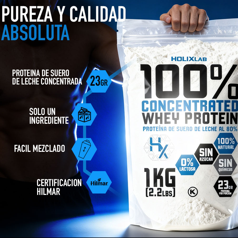 2X PROTEINA 23GR  PURA CONCENTRADA  1KG + SHAKER + ENVIO GRATIS