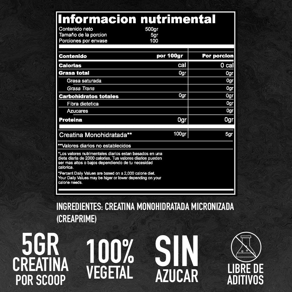 CREATINA CREAPRIME 500GR + envio gratis
