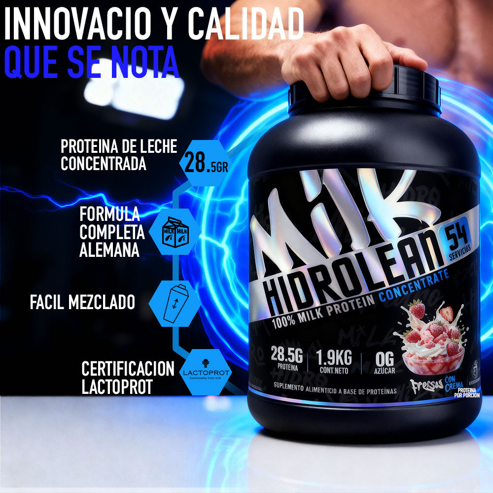 2X HIDROLEAN 28.5GR proteina - 1.9kg Whey Protein + SHAKER + ENVIO GRATIS
