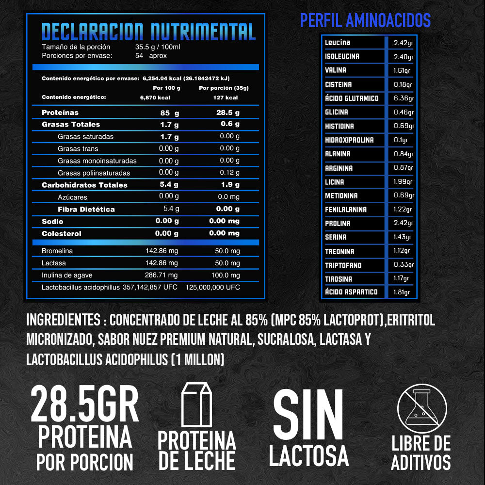 HIDROLEAN 28.5 proteina - 1.9kg Whey Protein + ENVIO GRATIS