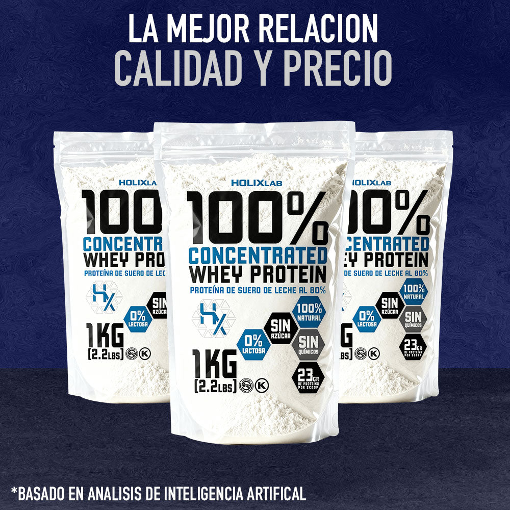 Concentrated  Whey Protein 100% - 23gr PROTEINA PURA + envio gratis