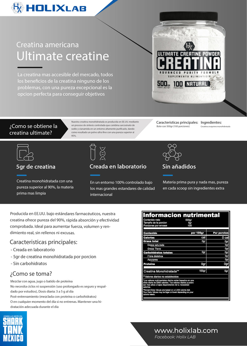 CREATINA CREAPRIME 500GR + envio gratis