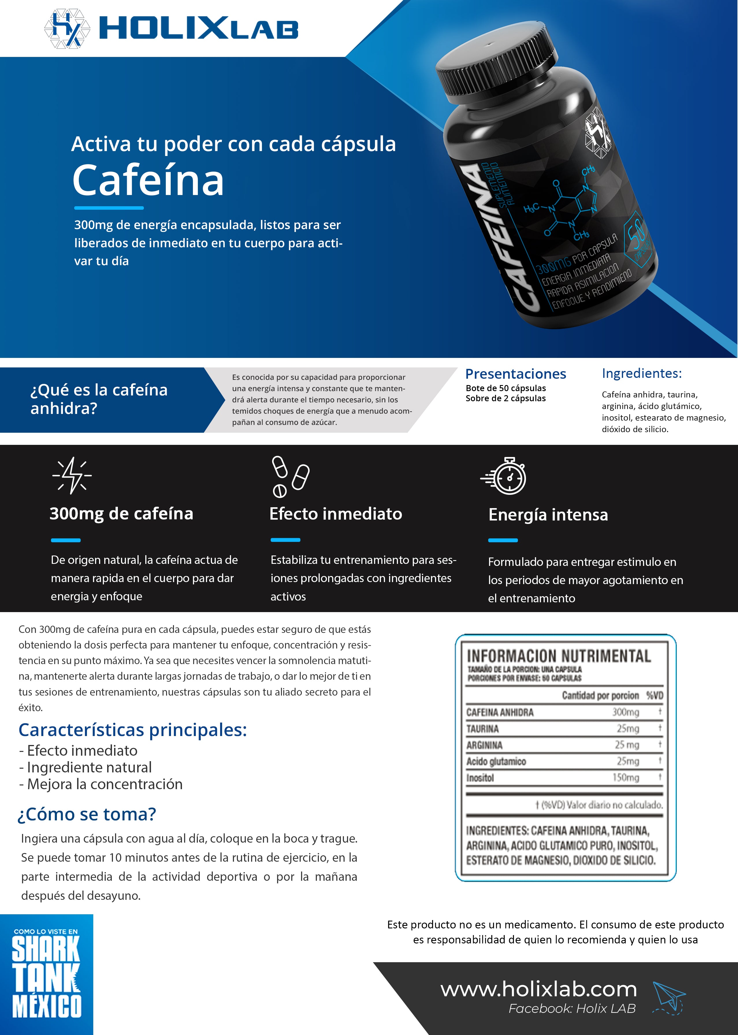 CAFEINA - Un shot de energia 🏋🏻