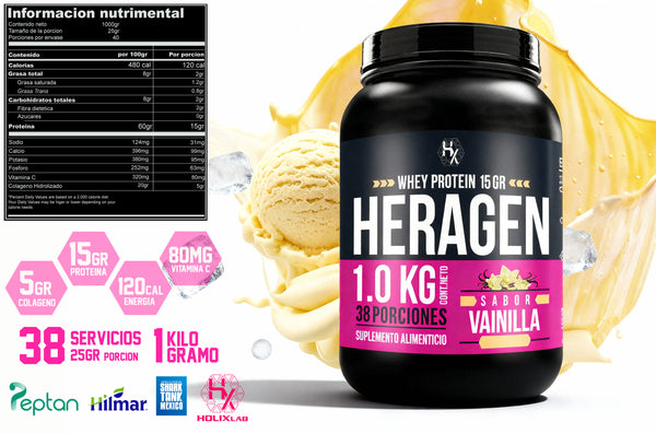 HERAGEN 1kg - Proteína + Colágeno