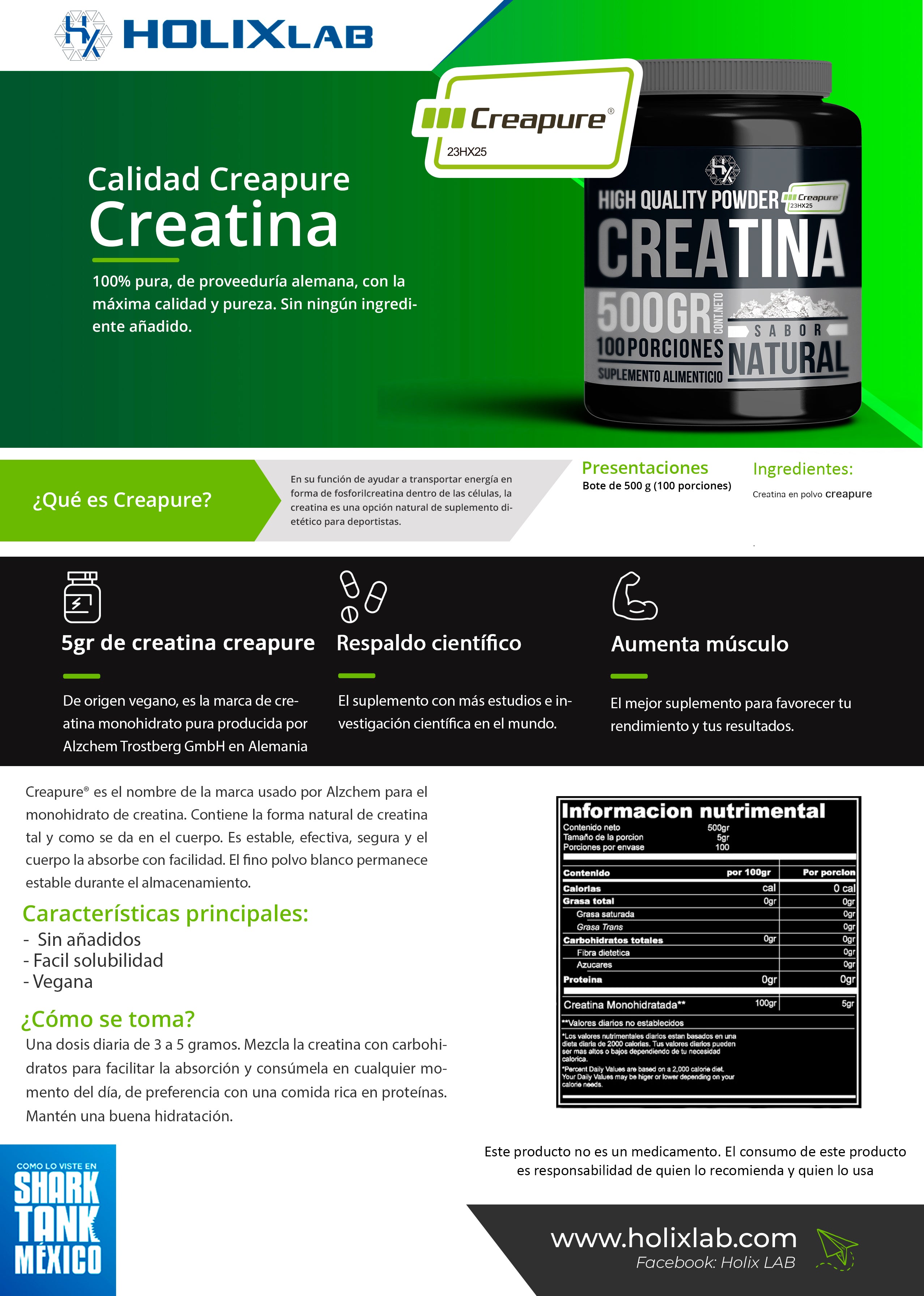CREATINA PURA MONOHIDRATADA  (𝗖𝗿𝗲𝗮𝗽𝘂𝗿𝗲®)