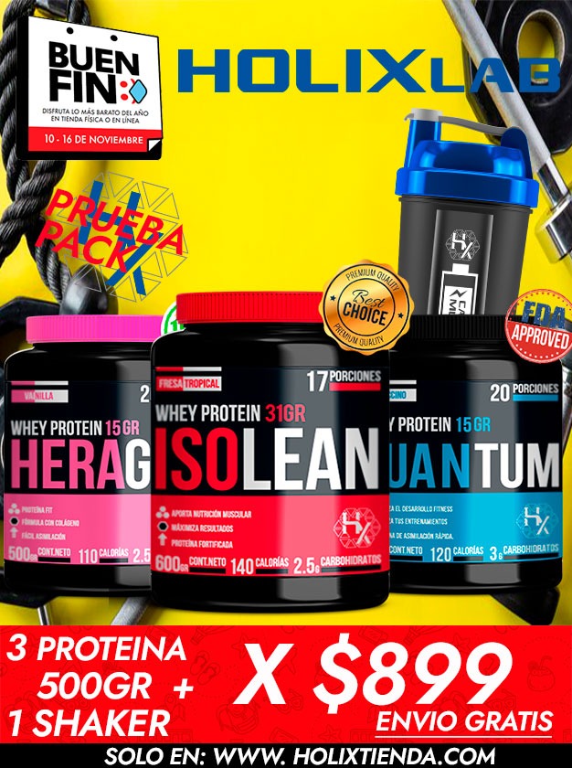 3 PROTEÍNAS + SHAKER + ENVÍO GRATIS