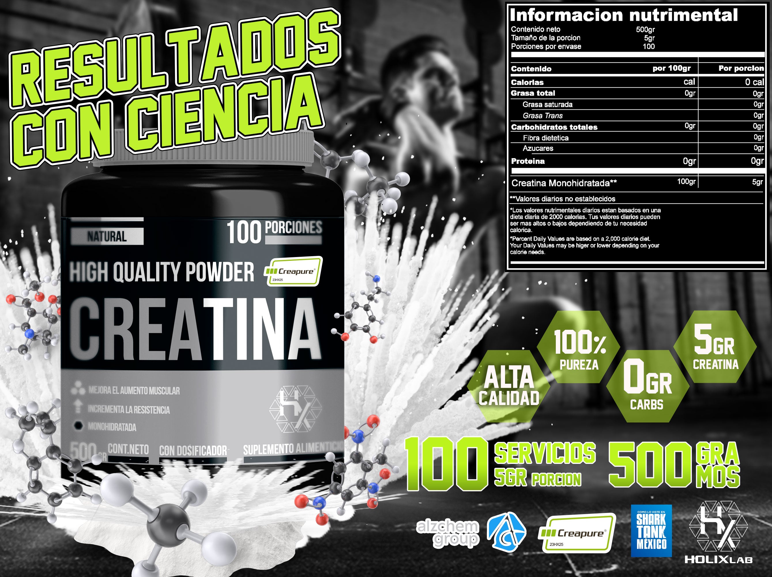 CREATINA PURA MONOHIDRATADA  (𝗖𝗿𝗲𝗮𝗽𝘂𝗿𝗲®)