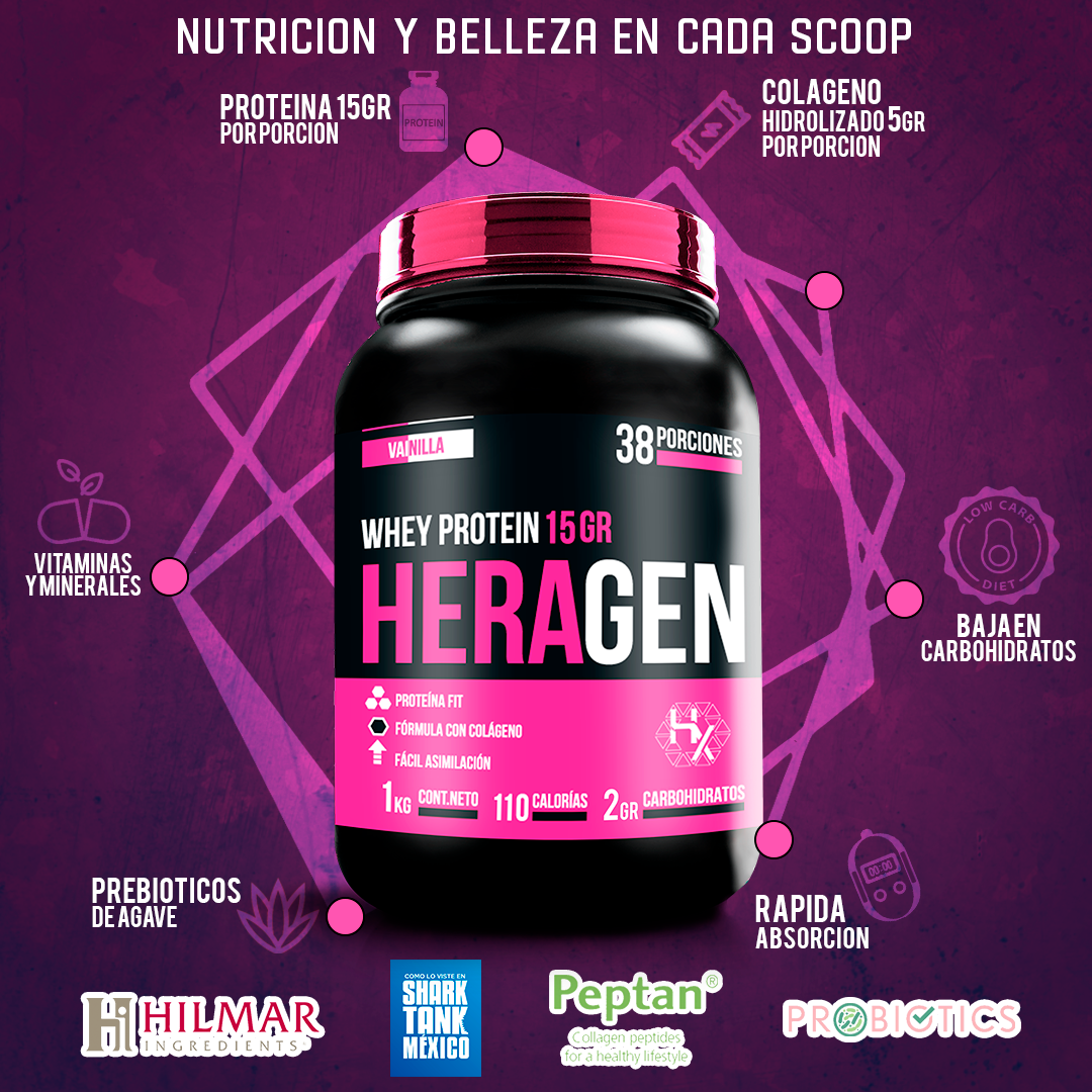 TONIFICA PACK: 2 Heragen 500gr  + Colágeno 600gr + Shaker